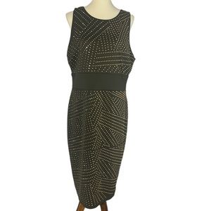 Women’s Bisou Bisou Gold Studded Green Dress